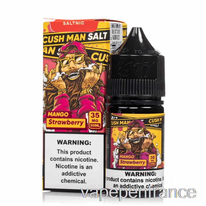 Cush Man - Mangue Fraise - Sel Méchant - Stylo Vape 30 Ml 35 Mg